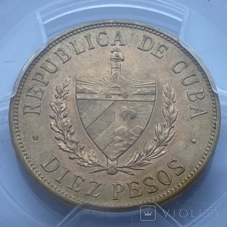 10 песо 1916 г. Куба (MS63), фото №6