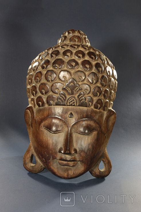 Маска Будды дерево. Бали, фото №2