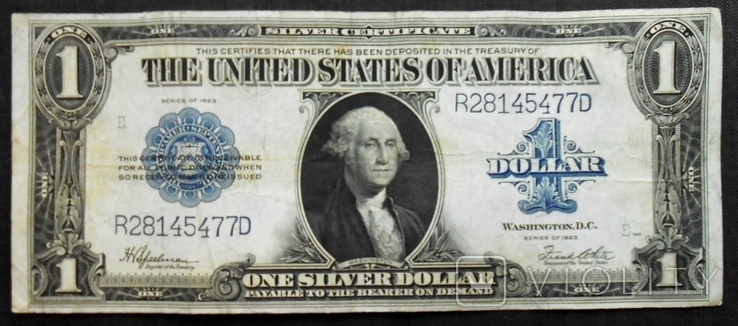 1923 г. США Америка 1 доллар, фото №2