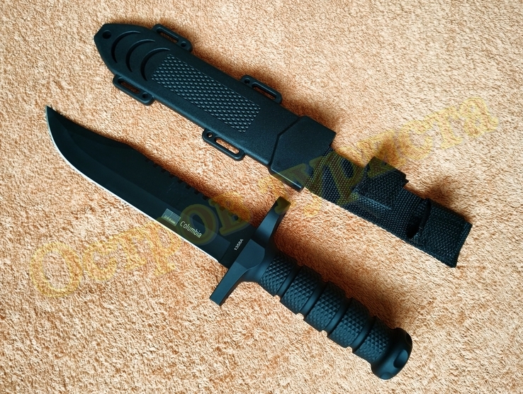 Нож Columbia 1358A с пилой и пластиковым чехлом, фото №6