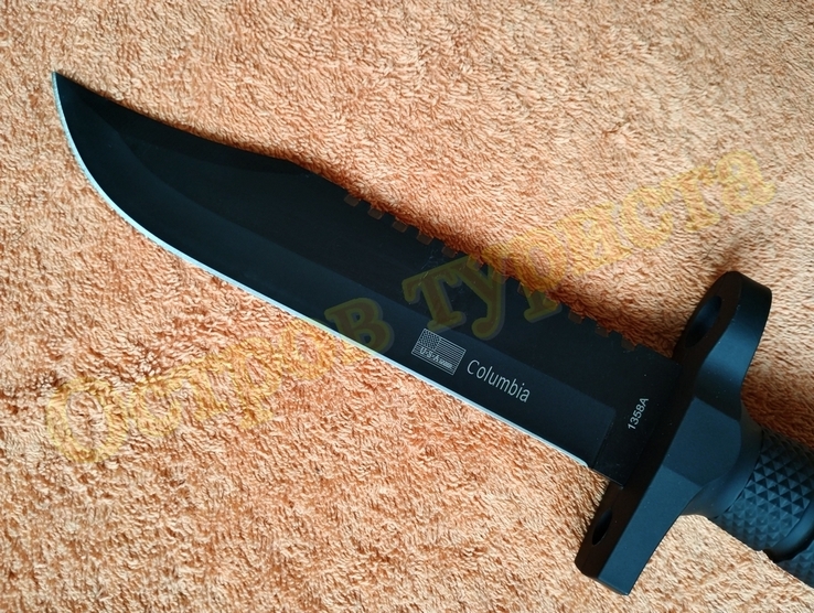 Нож Columbia 1358A с пилой и пластиковым чехлом, фото №7