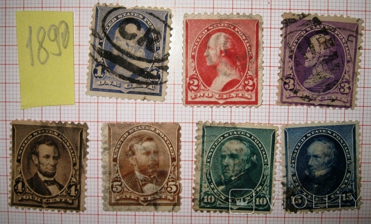 USA-51, марки США, 1890 підбірка, фото №2
