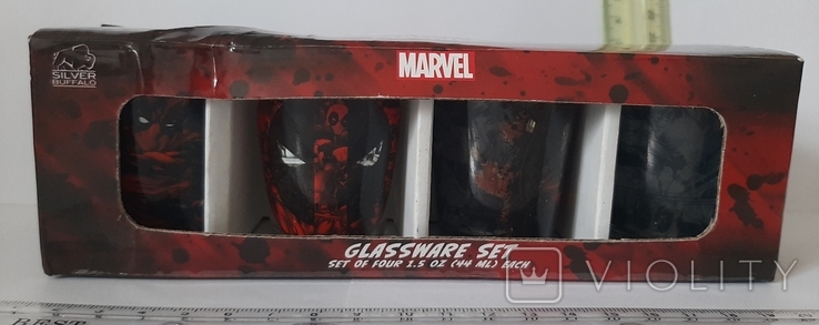 Чарки Набір склянок Marvel Deadpool Mini 4 шт, фото №3