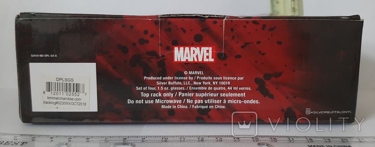 Чарки Набір склянок Marvel Deadpool Mini 4 шт, фото №4