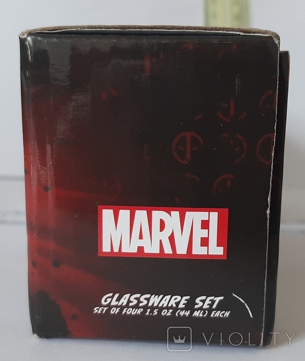 Чарки Набір склянок Marvel Deadpool Mini 4 шт, фото №5