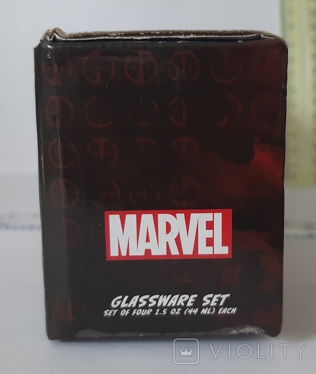 Чарки Набір склянок Marvel Deadpool Mini 4 шт, фото №6