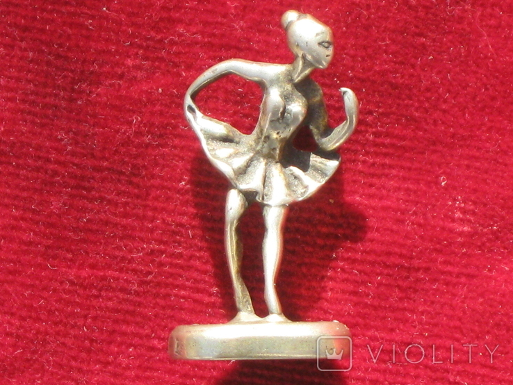 Миниатюра №1 серебро 800 , вес 10 грамм балерина, фото №2