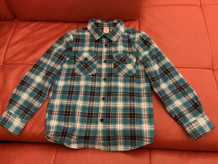 Теплая байковая рубашка на мальчика urban supply, р.10/140, photo number 2