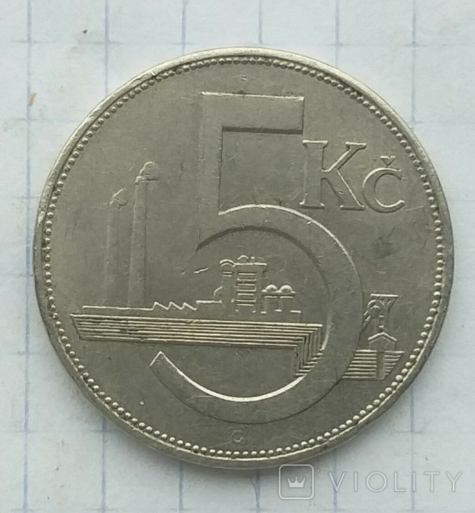 5 крон 1938 год. Чехословакия, фото №4