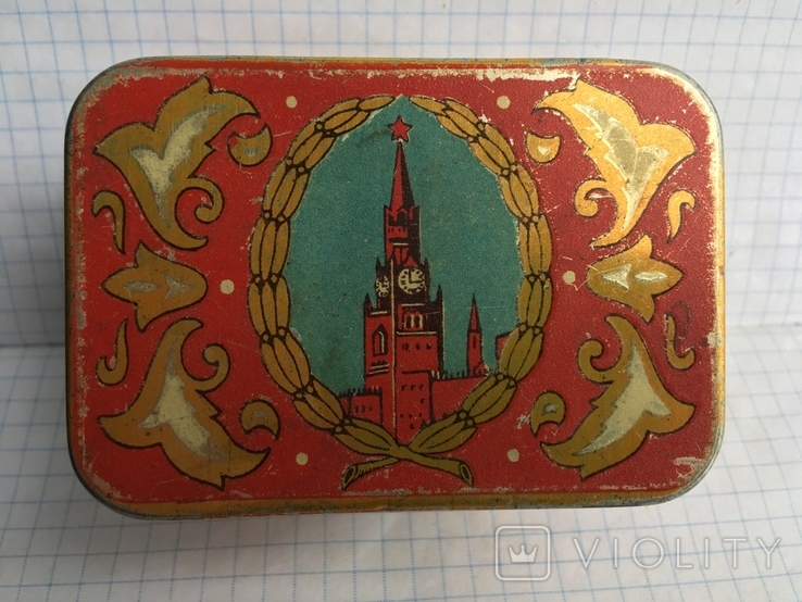 Коробок из под чая Краснодарский кремль гост. 1946 год, фото №4