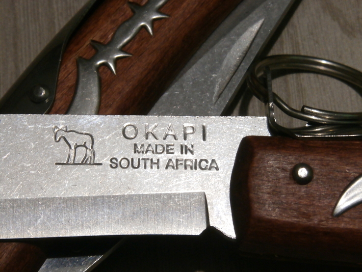 Нож туристический,складной,з фиксатором OKAPI 907Е 23.5см,ручка дерево, numer zdjęcia 5