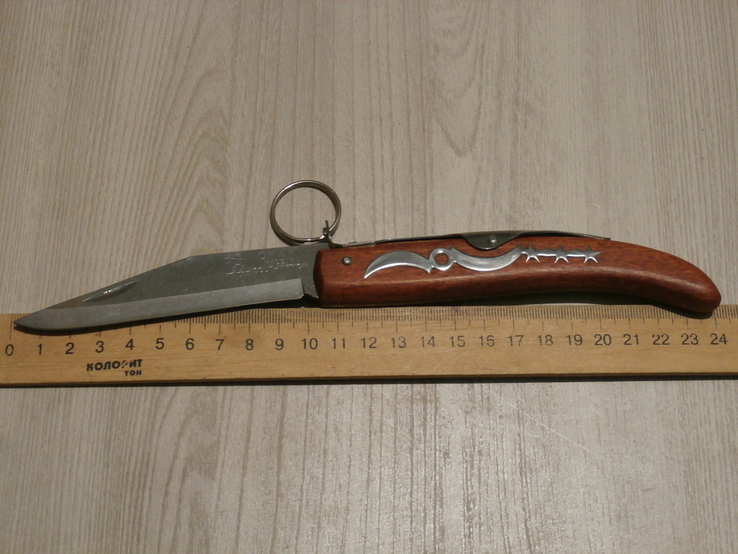 Нож туристический,складной,з фиксатором OKAPI 907Е 23.5см,ручка дерево, фото №8