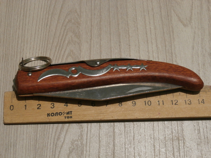 Нож туристический,складной,з фиксатором OKAPI 907Е 23.5см,ручка дерево, numer zdjęcia 9
