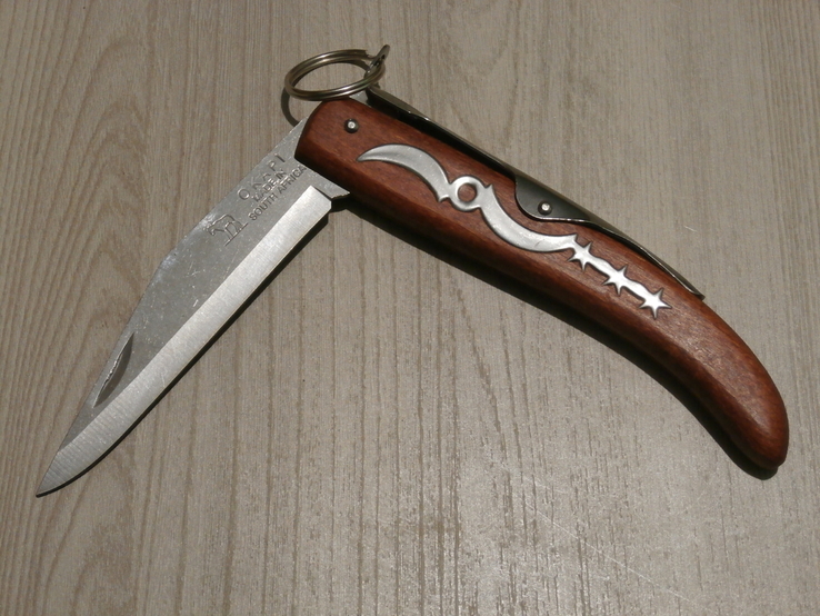 Нож туристический,складной,з фиксатором OKAPI 907Е 23.5см,ручка дерево, numer zdjęcia 10