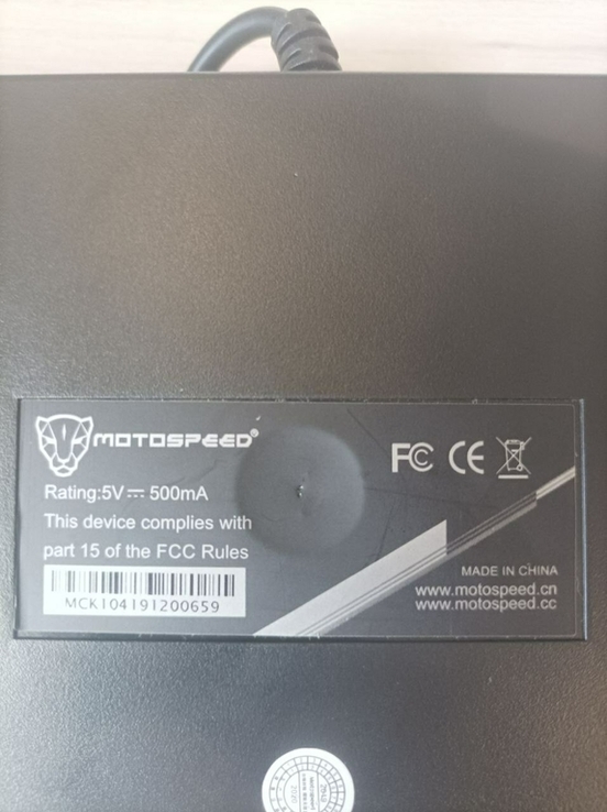 Клавиатура проводная Motospeed CK104 USB Outemu Blue, RGB ENG, UKR, RUS Silver (mtck104cmb, фото №5