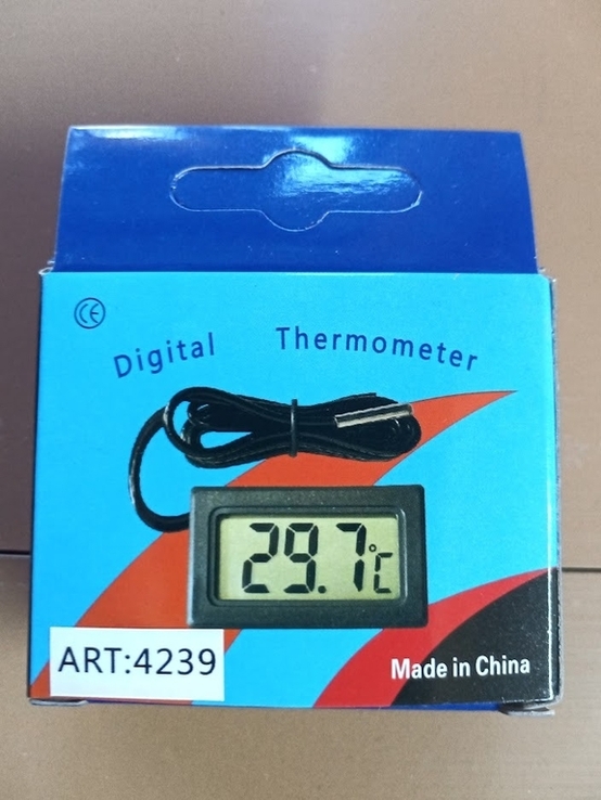 Термометр цифровой с выносным датчиком и ЖК дисплеем, photo number 3