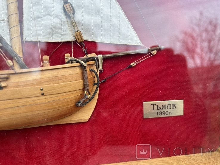 Парусник. Яхта. Тьялк 1890г. Морской сувенир, фото №4