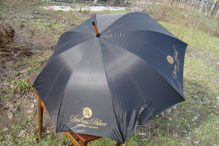 Зонт трость с логотипом отелей, диаметр 105 см, новый, фото №2
