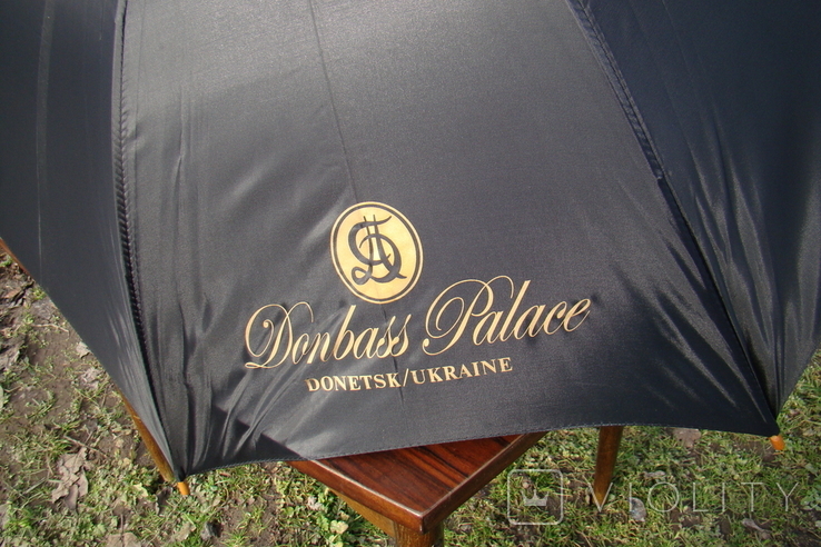 Зонт трость с логотипом отелей, диаметр 105 см, новый, фото №5