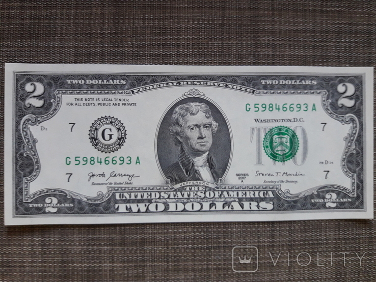 2 доллара США 2017 г. Серия С, фото №4