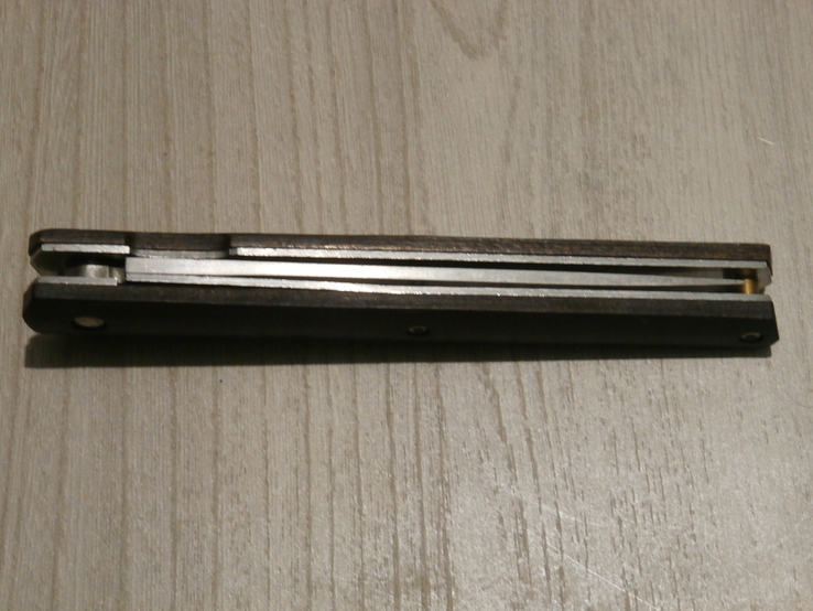 Ніж складний,напівавтомат M390 Tanto Flipper 21.3 см на підшипниках,чохол зі шкірозаміника, photo number 6