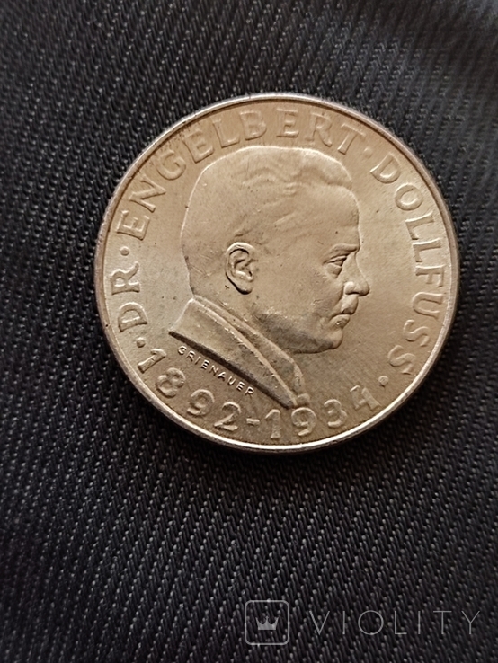 2 серебряных шиллинга Австрии 1934 года., фото №2