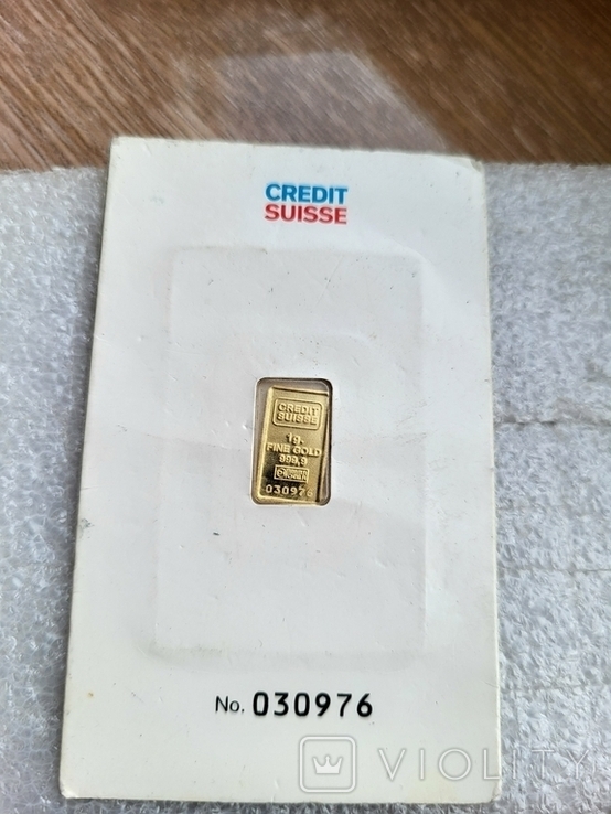 Золотий злиток 1 грам 999,9, фото №2