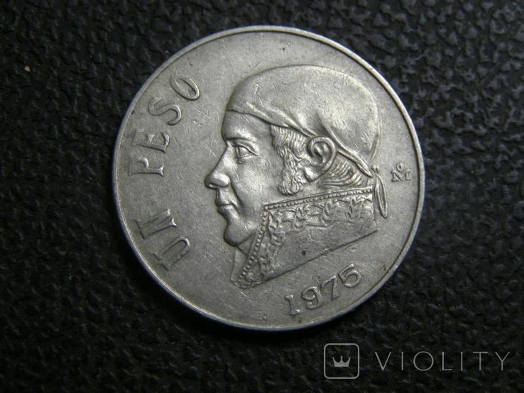 1 песо Мексика 1975 г, фото №2