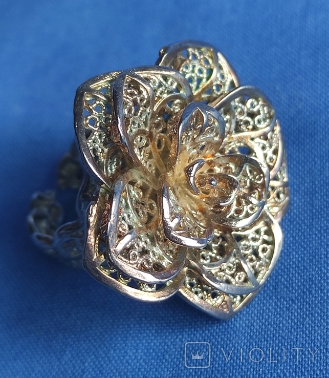 Набор посеребрение браслет и кольцо, фото №6