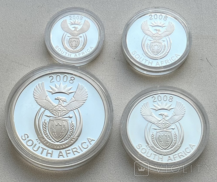 Набор серебряных монет 2008 года Трансграничный парк Аи-Аис-Рихтерсвелд, ЮАР, фото №9