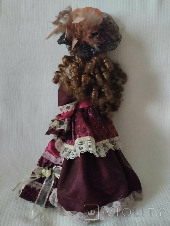 Винтажная фарфоровая кукла (44см, фото №3