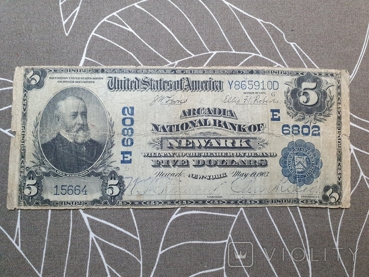 5 долларів.США. 1902 р., фото №3