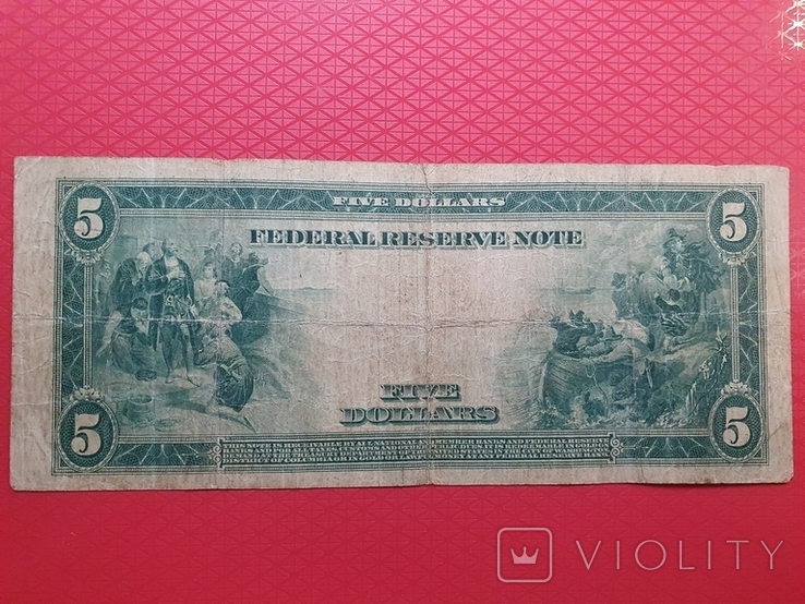 5 Долларів США. 1915 р.Бостон., фото №4