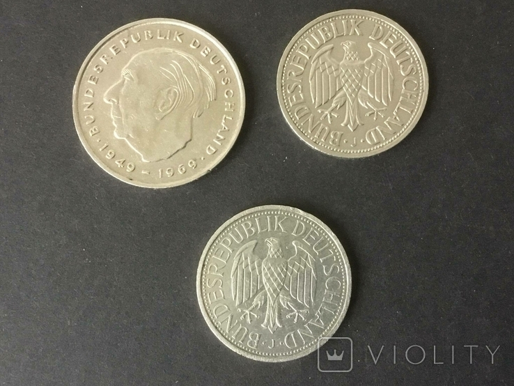 2 марки 1970, 1 марка 1965, 1 марка 1990, Германия, и 50 стотинки Болгария.1977, фото №8