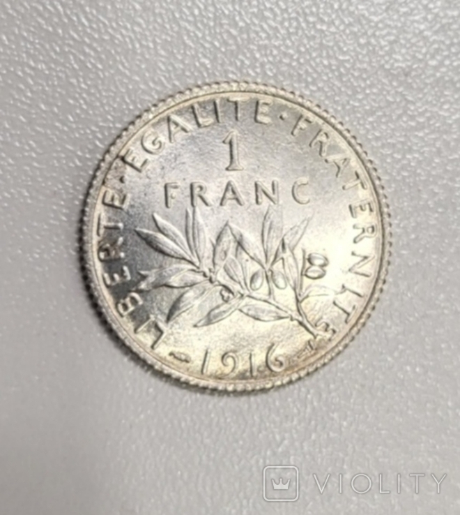 1 франк 1916 г. Франция, фото №4