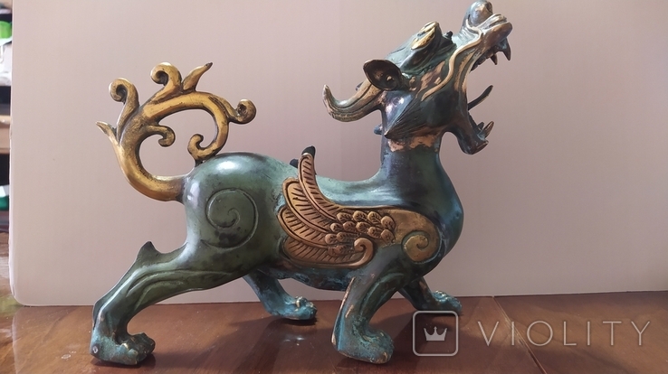 Мифический дракон. Бронзовая скульптура, фото №8