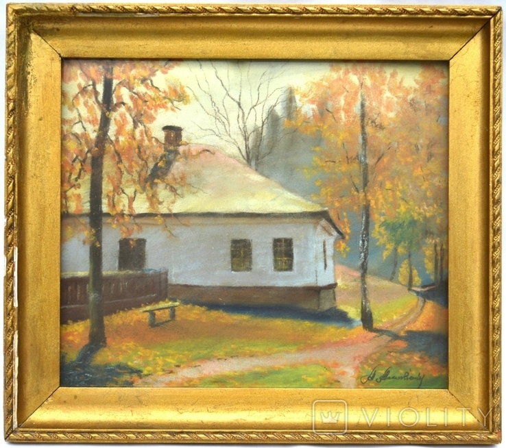 Картина з підписом автора "На подвір'ї у селі", фото №2