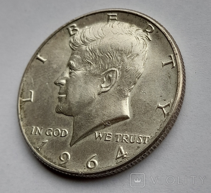 50 центов 1964 года , серебро., фото №4