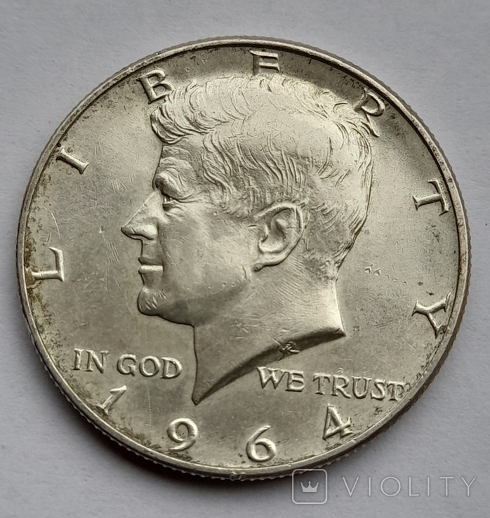 50 центов 1964 года , серебро., фото №2