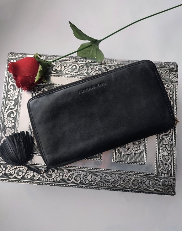 Кожаный брендовый портмоне кошелек Sonia Rykiel, фото №4