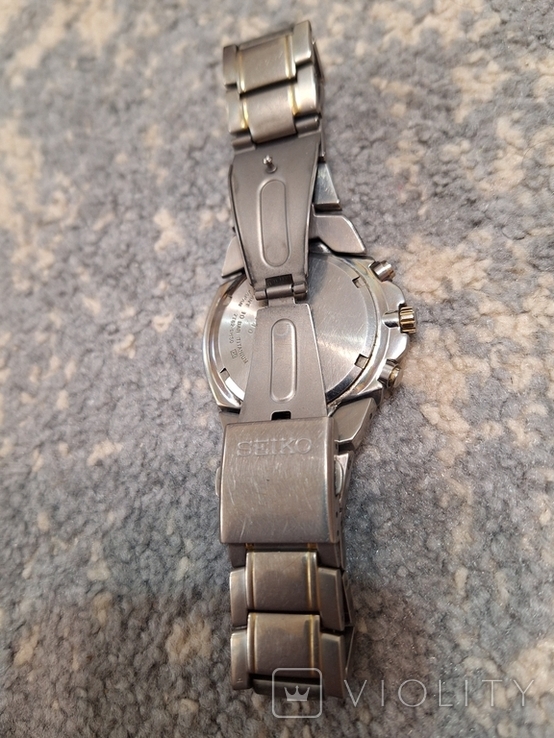 Годинник seiko titanium chronograph, фото №5