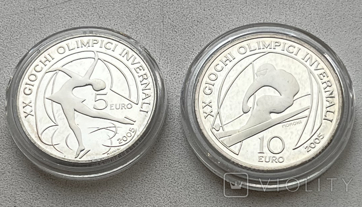 5 и 10 евро 2005 года "Зимняя Олимпиада в Турине 2006", фото №9