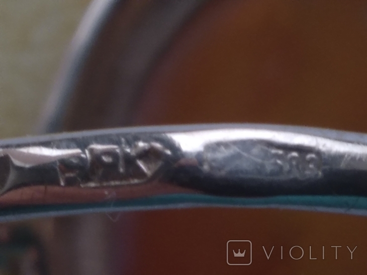 Перстень з бурштином *583 р.19 вага 4,3 г, фото №13