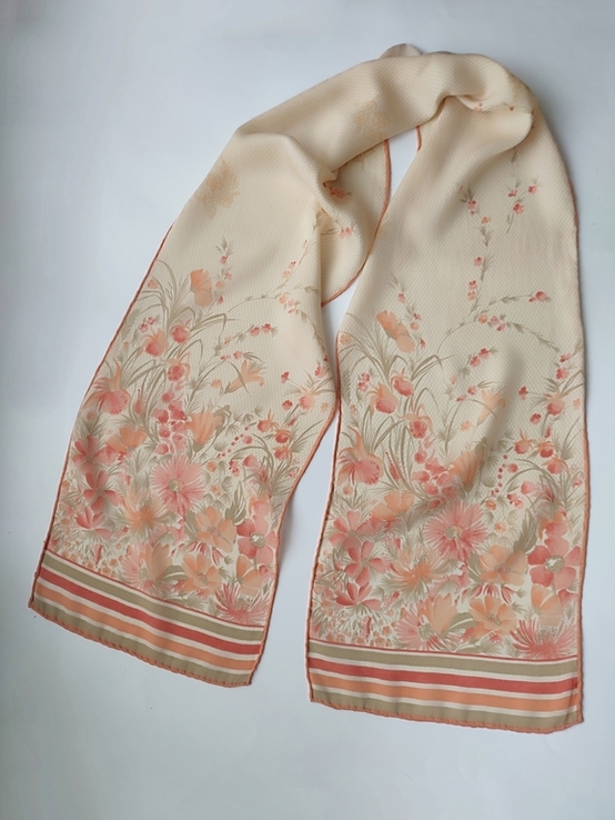 Шовковий шарф палантин Японія вінтаж, фото №6