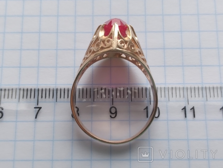 Ажурний перстень *583 р.20 вага 6,2 г, фото №5
