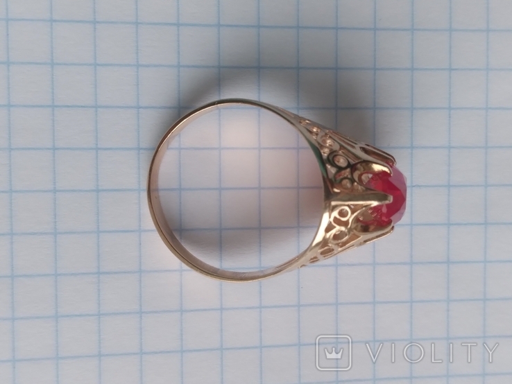Ажурний перстень *583 р.20 вага 6,2 г, фото №10