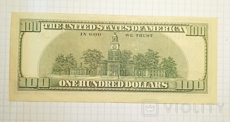 100 долларов США 2003, Банкнота замещения *.Не частая., фото №4