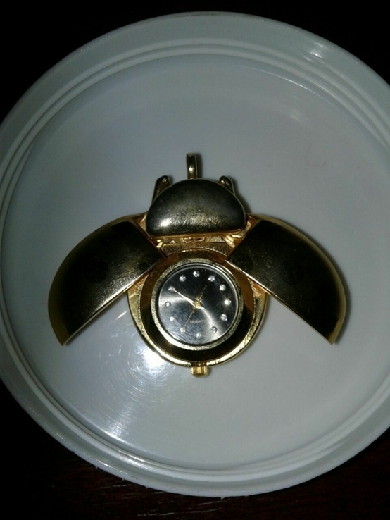 Кулон годинник божья корiвка / жук (б.у), фото №5