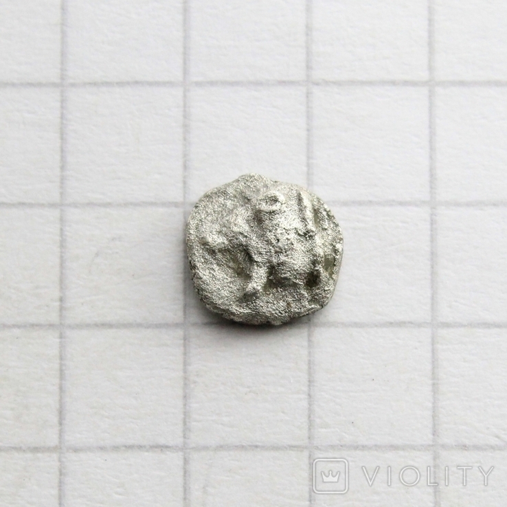 Фрако-Македонський регіон, срібний геміобол V ст. до н.е., 0.29г., фото №7