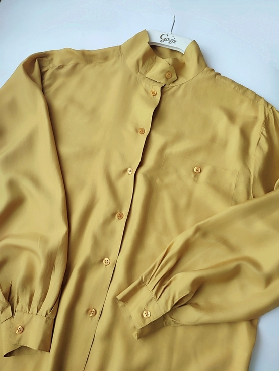 Красива стильна 100% шовкова сорочка блуза, оверсайз, Італія, фото №3